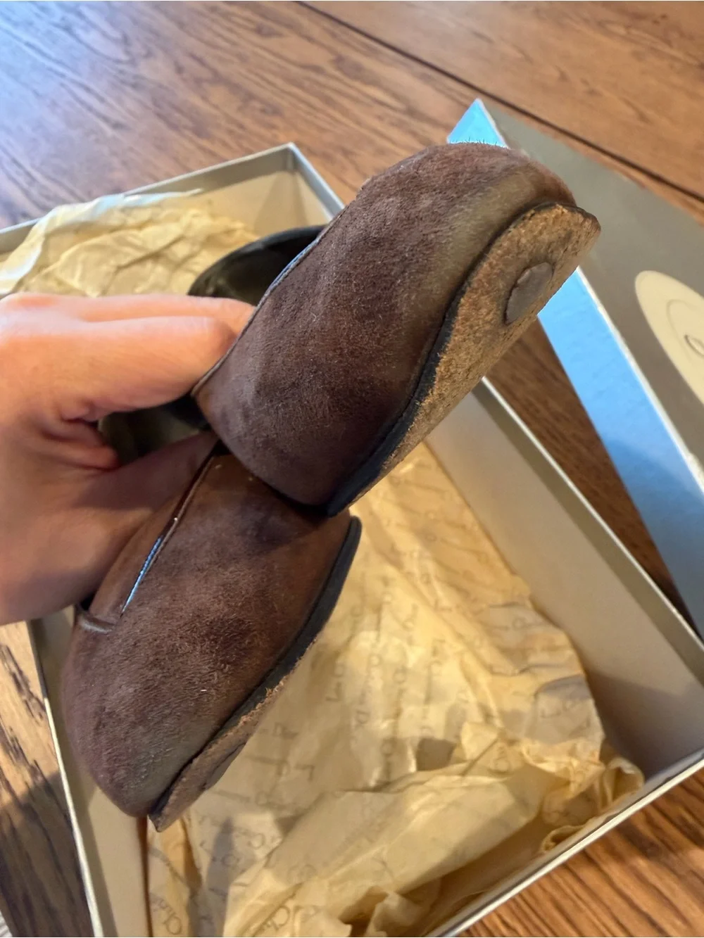Vintage Christian Dior Brown Suede Pumps Heels Size 6 w/ Original Box